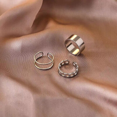 3pcs Cross star adjustable ring set_img_6